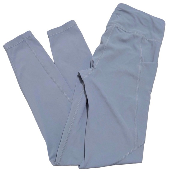 Athleta Girl High Rise Stash Your Treasures Tight in Minimalistic Green Blue 12 - Picture 1 of 8